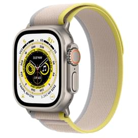 Смарт часы Apple Watch Ultra, 49mm Titanium Case with Yellow/Beige Trail Loop - S/M (MNHK3GK/A) фото