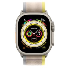 Смарт-часы Apple Watch Ultra, 49mm Titanium Case with Yellow/Beige Trail Loop - S/M (MNHK3GK/A) фото