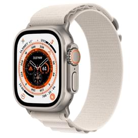 Смарт-часы Apple Watch Ultra, 49mm Titanium Case with Starlight Alpine Loop - Medium (MQFR3GK/A) фото
