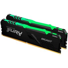 Kingston Fury Beast RGB Жедел жадысы DDR4 DIMM 16GB(8GBx2)/3600MHz (KF436C17BBAK2/16) фото