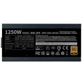 Cooler Master MWE GOLD Қуат блогы 1250W - V2 FM ATX 80+ Gold 4x6+2pin, 4+4pin (MPE-C501-AFCAG) фото