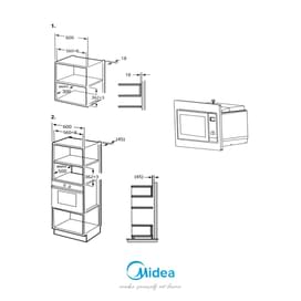 Встраиваемая микроволновая печь Midea AM720A7T-BL фото