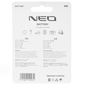 Батарейка AA 2 шт. NEO Alkaline AAT-2HC фото