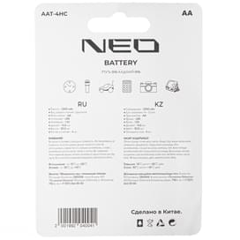 Батарейка AA 4 шт. NEO Alkaline AAT-4HC фото