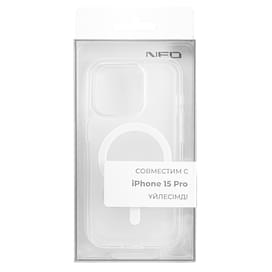 Чехол для iPhone 15 Pro, NEO TPU Case with MagSafe, Clear (TPUCM-15ProC) фото