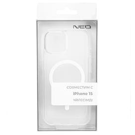 Чехол для iPhone 15, NEO TPU Case with MagSafe, Clear (TPUCM-15C) фото