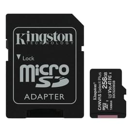 Карта памяти MicroSD 256GB Kingston, UHS-I 100MB/s, Class 10 (SDCS2/256GB) фото