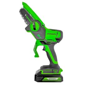 Цепная мини пила аккумуляторная Greenworks G24MCS10 24V 10см без АКБ и ЗУ (2008207) фото