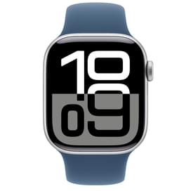 Смарт-часы Apple Watch Series 10 GPS 42mm Silver Aluminium Case with Denim Sport Band - S/M фото
