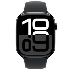Смарт-часы Apple Watch Series 10 GPS 46mm Jet Black Aluminium Case with Black Sport Band - M/L фото
