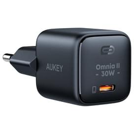 Адаптер питания Aukey VoltApex II Mini 30W PA-B1L USB Type-C черный (PA-B1L) фото