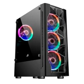 ПК корпус 1STPLAYER D4-BK-1F5M-3F5S MidTower, window, Black ATX [D4-BK-1F5M-3F5S] фото