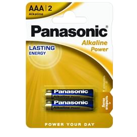 Батарейка Panasonic AAA 2шт Alkaline Power (LR03REB/2BPR/LR03APB/2BP) фото