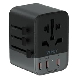 Универсальный дорожный адаптер питания Aukey Travel Mate 35Вт USB-C &USB-A (UK USA EU AUS CHN) (PA-T фото