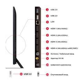 Телевизор TCL 75"75C855 MiniLED UHD 4K Google TV фото