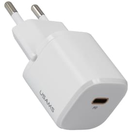 Адаптер питания USAMS USB-C 20W PD, White (CC124TC02) фото