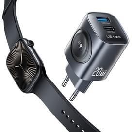 Адаптер питания USAMS USB-C 20W+USB-A with Wireless Charger (CC293TC01) фото