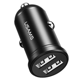 Автомобильное зарядное устройство USAMS, 2*USB A, 5W (CC114TC01) фото