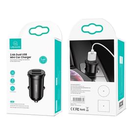 Автомобильное зарядное устройство USAMS, 2*USB A, 5W (CC114TC01) фото