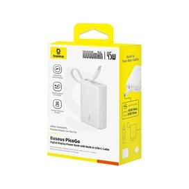 Внешний аккумулятор Baseus, PicoGo 10000mAh 45W, White (BAS-P1007680321300) фото