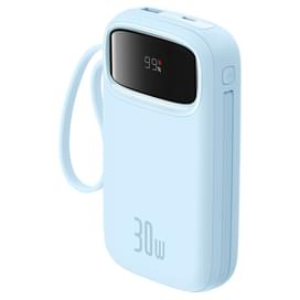 Внешний аккумулятор Baseus, QPow2 DGT 20000mAh+2 вс.каб 30W, Blue (BAS-P1005500931300) фото