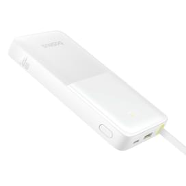 Внешний аккумулятор Baseus, Bipow2 DGT 20000mAh 20W+вст.каб., White (BAS-P1007710121301) фото