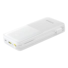 Внешний аккумулятор Baseus, Bipow2 DGT 20000mAh 20W+вст.каб., White (BAS-P1007710121301) фото