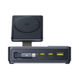 Адаптер питания Baseus, NOMOS USB-3C+A+Qi2 б/п 140W, Black (BAS-P1017090212300) фото