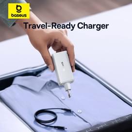 Адаптер питания Baseus, GaN6 USB-C*2+A*2 100W с каб, White (BAS-P1016270521200) фото