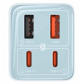 Адаптер питания Baseus, GaN6 Pro USB-2C+2A 65W с каб, Blue (BAS-P1016270131300) фото