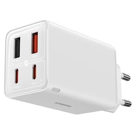Адаптер питания Baseus, GaN6 Pro USB-2C+2A 65W с каб, White (BAS-P1016270121300) фото