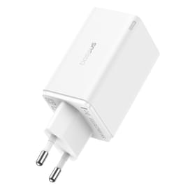 Адаптер питания Baseus, GaN6 Pro USB-2C+2A 65W с каб, White (BAS-P1016270121300) фото