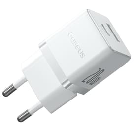 Адаптер питания Baseus, Palm USB-C+A 20W с каб, White (BAS-P1011160821301) фото