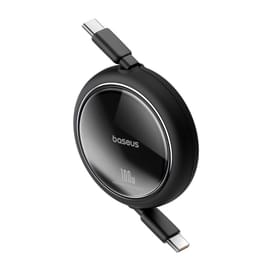 Кабель Baseus, USB-C->C F2D 100W retr.1m, Black (BAS-P1036450011100) фото