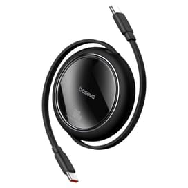 Кабель Baseus, USB-C->C F2D 100W retr.1m, Black (BAS-P1036450011100) фото