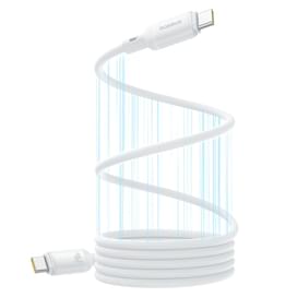 Кабель Baseus, USB-C->C PcG 240W 1m, White (BAS-P1037680021100) фото