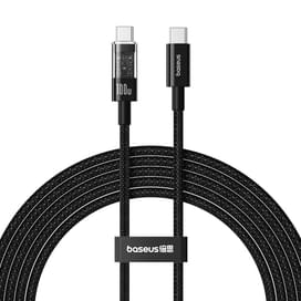 Кабель Baseus, USB-C->C GM 100W 2m, Black BAS-P1037300011101) фото