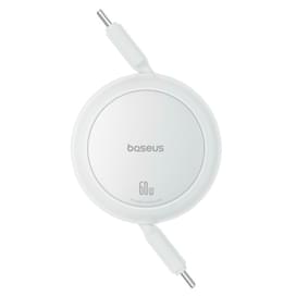 Кабель Baseus, USB-C->C F2P 60W 1m, White (BAS-P1036450021101) фото