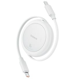 Кабель Baseus, USB-C->C F2P 60W 1m, White (BAS-P1036450021101) фото