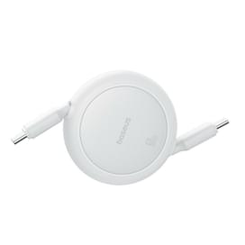 Кабель Baseus, USB-C->C F2P 60W 1m, White (BAS-P1036450021101) фото