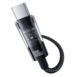 Кабель Baseus, USB-C->C GM 100W 1m, Black (BAS-P1037300011100) фото