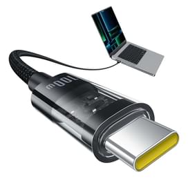 Кабель Baseus, USB-C->C GM 100W 1m, Black (BAS-P1037300011100) фото