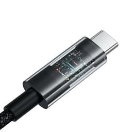Кабель Baseus, USB-C->C GM 100W 1m, Black (BAS-P1037300011100) фото