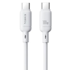 Кабель Baseus, USB-C->C SY 100W 2m, White (BAS-P1037770421301) фото