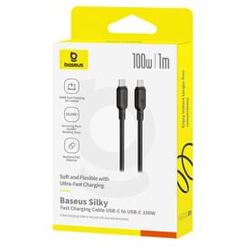 Кабель Baseus, USB-C->C SY 100W 1m, Black (BAS-P1037770411300) фото
