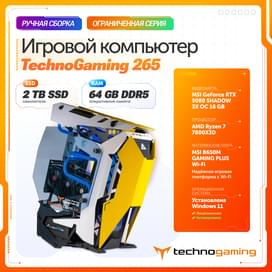 Игровой компьютер TechnoGaming 265(AR7-7800X3D/RTX5080 16GB/D5 64GB/SSD 2TB/B650M/Torque Custom) + Win 11 фото