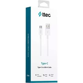Кабель ttec USB-A - USB-C Charge /Data Cable 2.0, 1.2 м White (2DK12B) фото