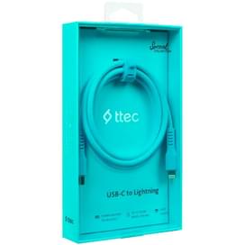 Ttec кабелі USB-C - Lighting 60ВТ PD/QC Fast Charge 1.2 м Blue Neon (2DK60NM) фото