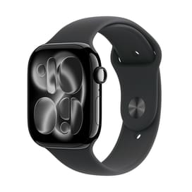 Смарт Часы Apple Watch Series 11 GPS 46mm Jet Black Aluminium Case with Black Sport Band - M/L (MEUX фото