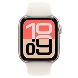 Apple Watch SE 3 Смарт сағаты GPS 40mm Starlight Aluminium Case with Starlight Sport Band - M/L (MEH54RK/A) фото